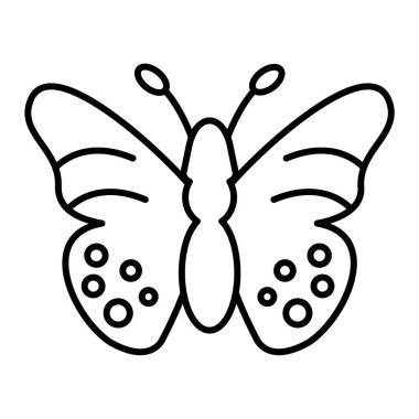 Kelebek simgesi vektör illüstrasyon tasarımı