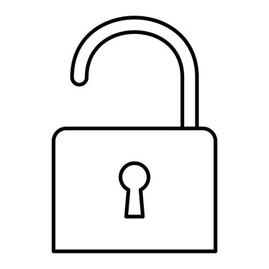 Asma kilit simgesi. vektör illüstrasyonu