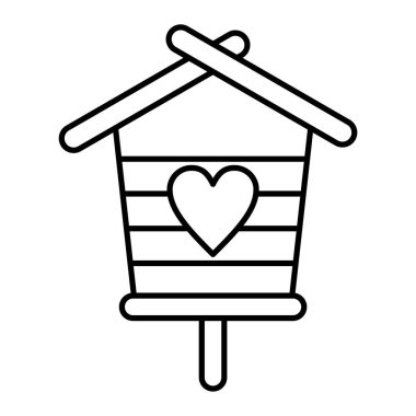 kalp şekli vektör çizimi olan ev