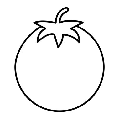 Domates ikonu. Web için basit sebze vektör simgeleri çizimi