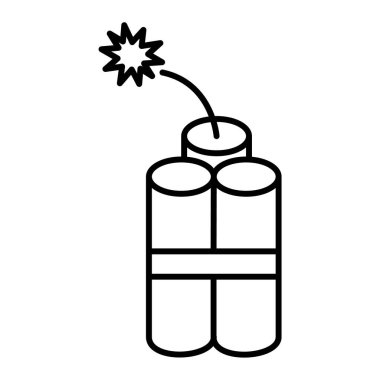 Bomba ikonu. Web için dinamit vektör simgelerinin özet çizimi