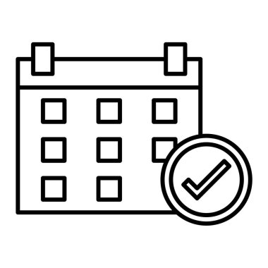 Takvim simgesi vektör illüstrasyonu