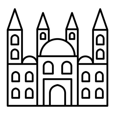 Bina. Web simgesi vektör illüstrasyonu