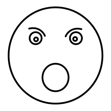 emoji düz simgesi, vektör illüstrasyonu