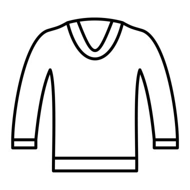 Kıyafet ikonu. Web için ceket vektör simgelerinin özet çizimi