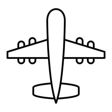 Moda tarzında izole edilmiş uçak simgesi