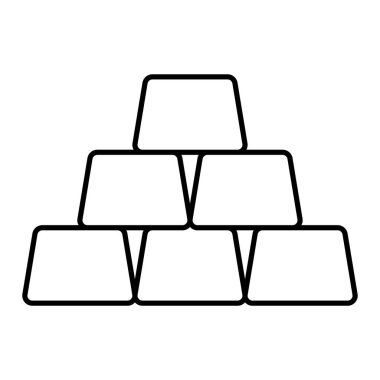 Beyaz tuğla duvar simgesinin vektör illüstrasyonu