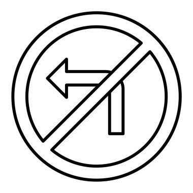 Yol işareti simgesi yok. vektör illüstrasyonu