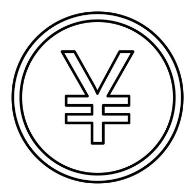 Yen simgesi beyaz arkaplanda izole edildi. para birimi sembolü vektör çizimi.