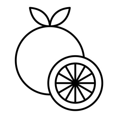 Taze meyve ikonu. Limon vektörü çizimi. beyaz arkaplanda izole