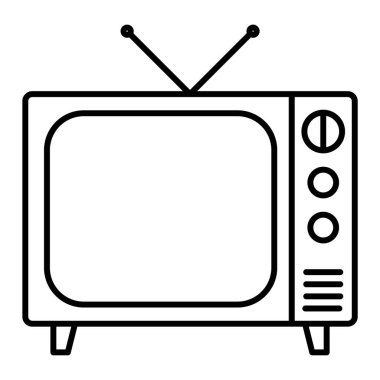 Televizyon. Web simgesi basit illüstrasyon