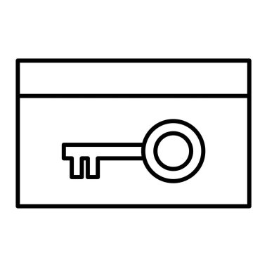 vektör ince çizgi simgesini kilitle