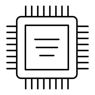 İşlemci. Web simgesi basit illüstrasyon