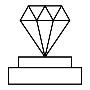 Elmas simgesi vektör illüstrasyon grafik tasarımı