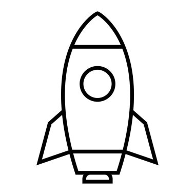 roket ikonu vektör illüstrasyonu