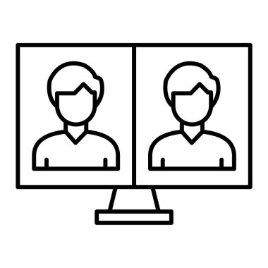 kullanıcılar. Web simgesi basit illüstrasyon