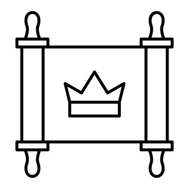 Kral taç ikonu. Web için kraliçe vektör simgelerinin özet çizimi