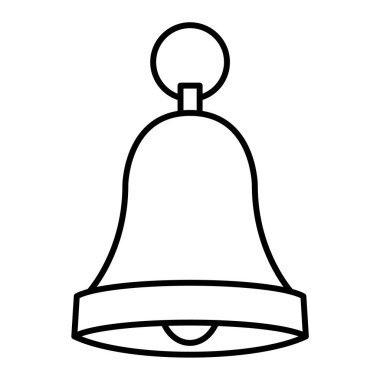 Çan ikonu. Web için noel topu vektör simgelerinin basit çizimi