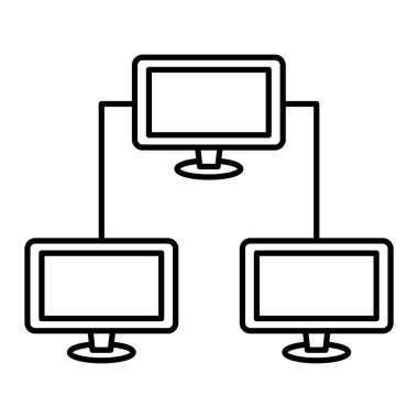 bilgisayar ağ simgesi çizimi