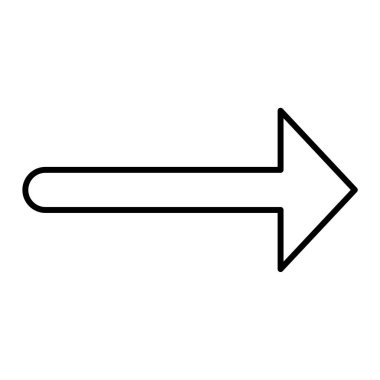 ok simgesi vektörü. İnce çizgi işareti. izole edilmiş sınır sembolü çizimi