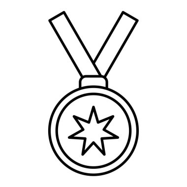 Madalya ikonu. Web için ödül vektör simgelerinin özet çizimi