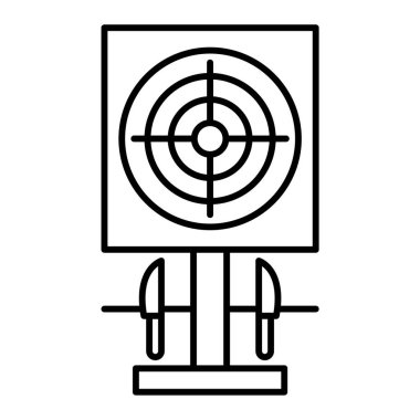 hedef simge vektörü beyaz arkaplanda izole edildi, saat şeffaf işareti