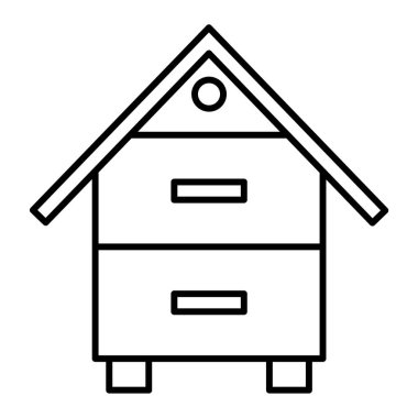 çiftlik evi ikonu vektör illüstrasyonu