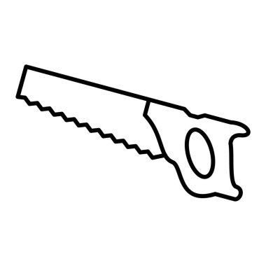 Testere ikonu. Ağ için bıçak vektör simgelerinin özet çizimi