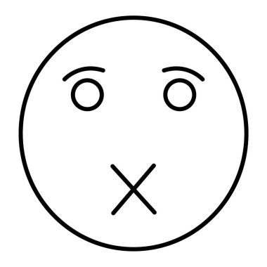 üzgün yüz simgesi, vektör illüstrasyonu