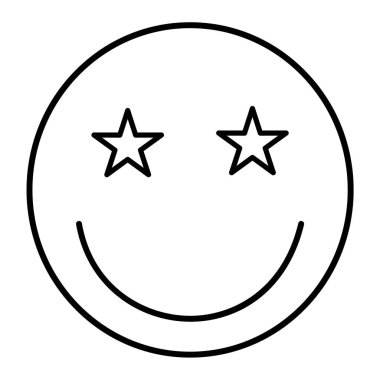 Mutlu yüz ifadeleri. Basit resimleme