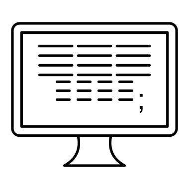 Bilgisayar. Web simgesi basit illüstrasyon