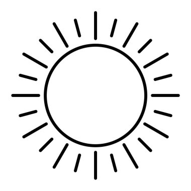 Güneş ikonu. Web için güneş paneli vektör simgelerinin basit çizimi