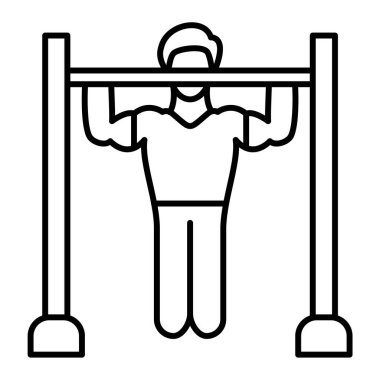 fitness ve egzersiz vektör çizgisi simgesi