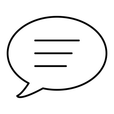 Sohbet kabarcığı vektör illüstrasyonu