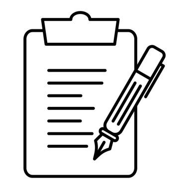 Kalem simgeli pano. özet vektör illüstrasyonu.