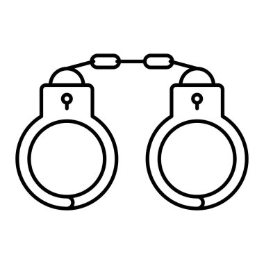 Kelepçe ikonu. Beyaz arkaplanda izole edilmiş web tasarımı için dizayn zinciri sembolü