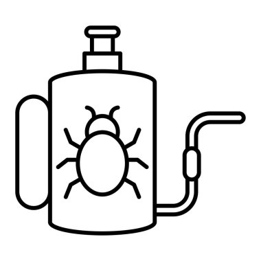 Su pompası ikonu. Web için gaz söndürücü vektör çizgisi simgelerinin özet çizimi