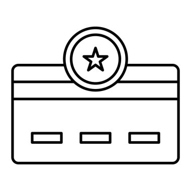 Kredi kartı ikonu vektör illüstrasyonu