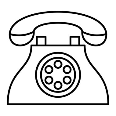 Eski bir telefonun satır simgesi