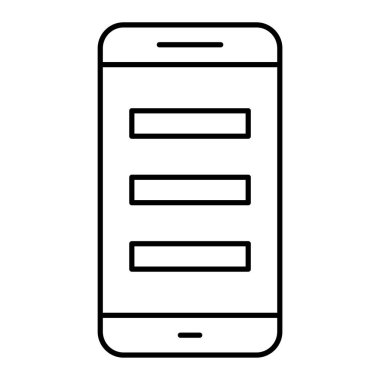 Cep telefonu simgesi, vektör illüstrasyonu