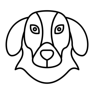 Köpek. Web simgesi basit illüstrasyon