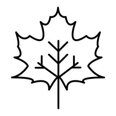 Akçaağaç yaprağı ikonu vektör illüstrasyon grafik tasarımı