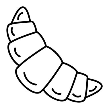 Çizgi film kruvasanının vektör çizimi