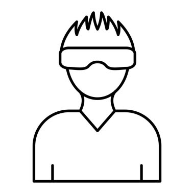 Avatar man simgesi vektör illüstrasyon tasarımı