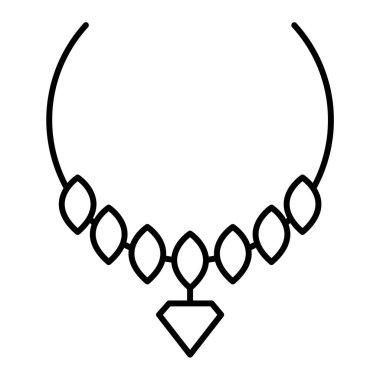 kolye simgesi vektör illüstrasyonu