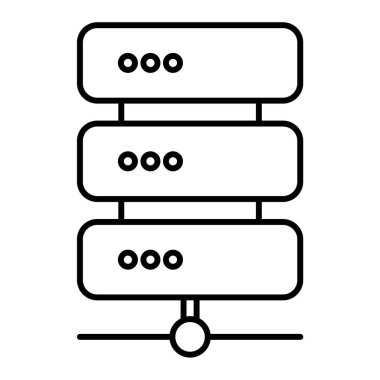 veritabanı sunucu ikonu vektör illüstrasyonu