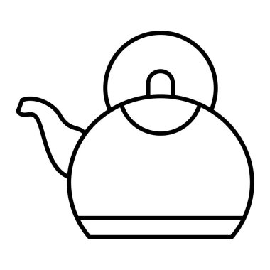 Çaydanlık ikonu. özet çaydanlık vektör çizimi.