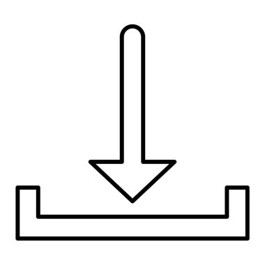 Ok simgesini indir. vektör illüstrasyonu
