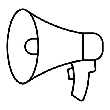 Megafon. Web simgesi basit illüstrasyon