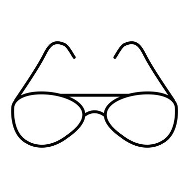 Gözlük ikonu. Web için güneş gözlüğü vektör simgelerinin özet çizimi